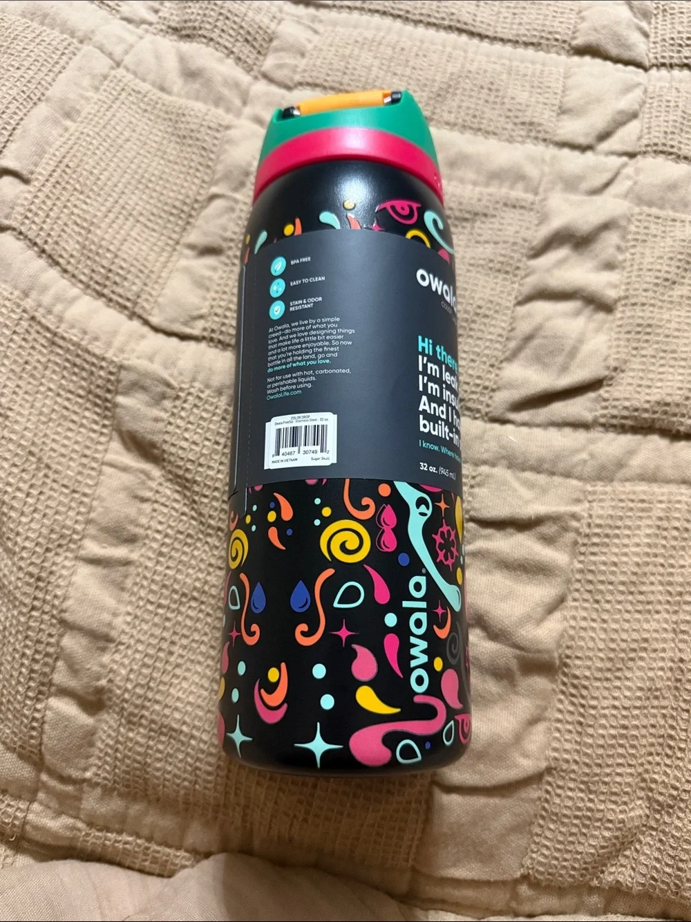 Contigo FreeSip Spout Black Multicolor Water Bottle - Picture 3 of 5
